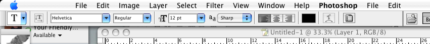 menu bar menu bar