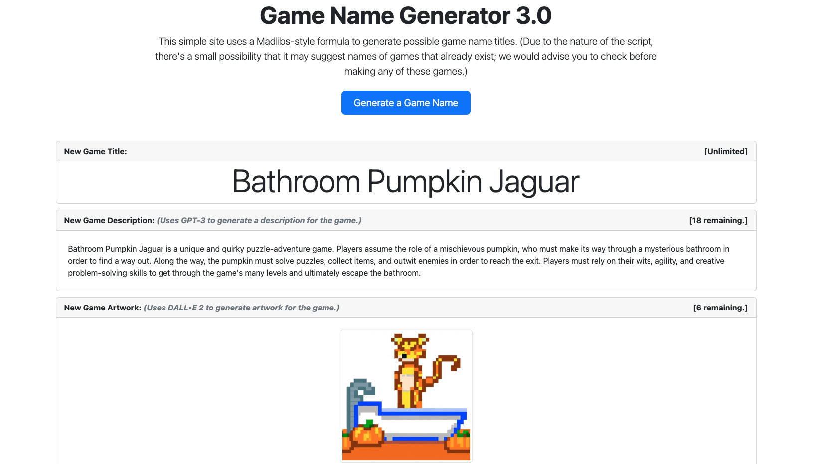 Thumbnail for Game Name Generator 3.0