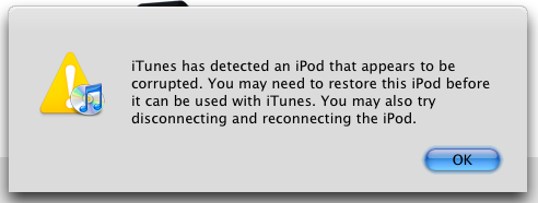 Corrupted iPod