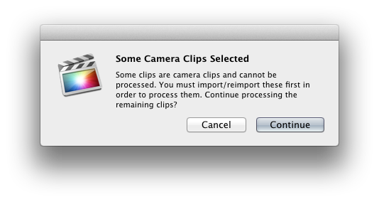 Final Cut Pro X - Camera Clip Issues